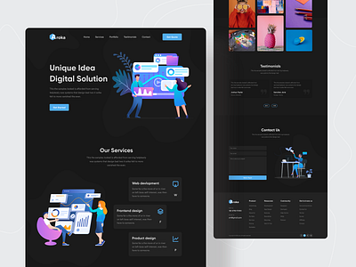 Dark Agency Series - 04 2021 trend agency agency landing page agency website dark theme dark ui digital agency digital agency website dribbble best shot landing page landing page design landingpage popular shot redesign trends ui design web design webdesign website concept website design