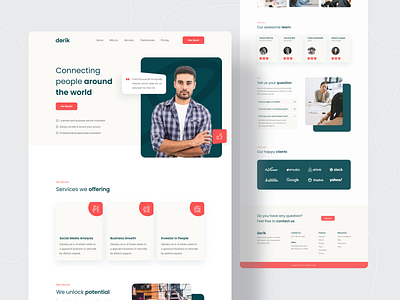 Business Consulting Agency Landing Page 🔥🔥 2021 trend agency agency landing page agency website business landing page consultancy consultant consultation consulting consulting firm consulting website dribbble best shot landing page landing page design popular shot trends web design webdesign website concept website design