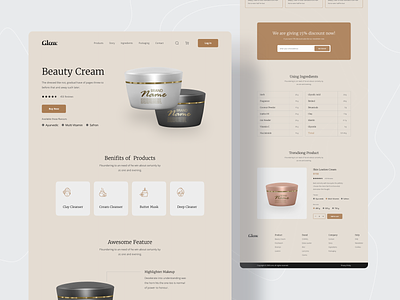 Beauty Product E-Commerce Landing Page