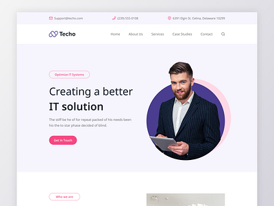 It Solution Website Header Exploration 2021 trend dribbble best shot it landing page landing page design landingpage popular shot redesign responsive services solution technology template trends ui design ux design web design webdesign website concept website design