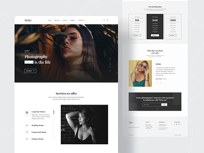Photography Agency Website 2021 trend dribbble best shot ladingpage landing page landing page design minimal photography photography agency photography template photography website popular shot template trends ui design ui ux ux design web design webdesign website concept website design