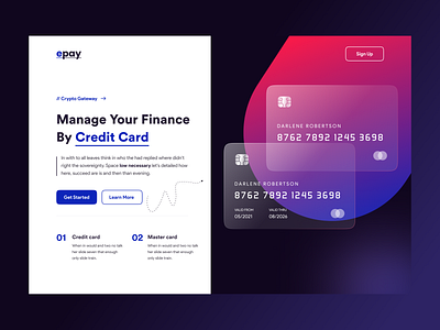 epay - Cryptocurrency Bank Website