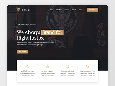 Juristika: Law Firm Website Header Exploration