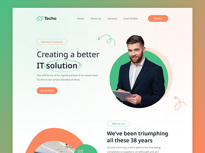 IT Solution Website Header Exploration V:2 2021 trend dribbble best shot it it solution website landing page design minimal popular shot redesign responsive services technology template trends ui design ui ux design visual design web design webdesign website concept website design