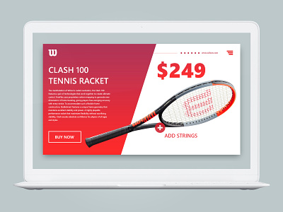 Daily UI Shot #015 buynow clean dailyshot portfolio practice redesign tennis ui ui design ux work