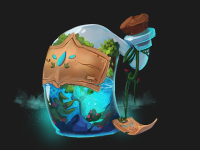 nature potion digital painting fantasy game art game artist game dev icon illustration magic