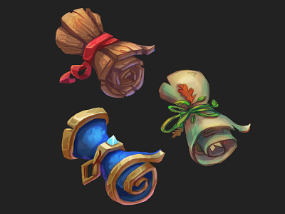 Scrolls digital painting game art game artist game dev game icons icon item