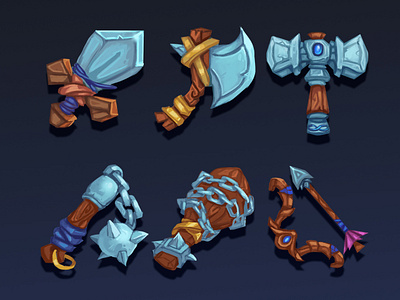 fantasy weapons game art game artist game dev game icons icon item