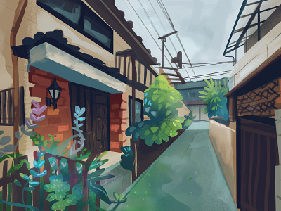 Street View Study digital painting study