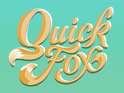 Quick Fox Typography graphic design hand lettering typography