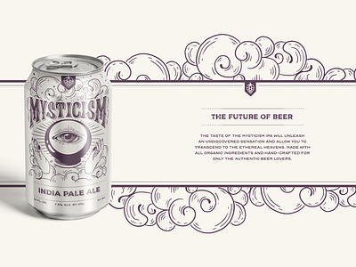 Mysticism IPA beer beer can beer design brewery fortune teller illustration