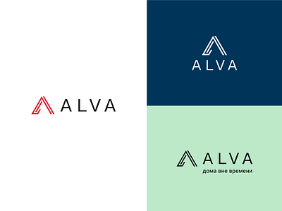 Alva - Construction company branding design icon illustration logo vector
