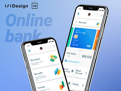 Online bank (app concept) — Adobe XD