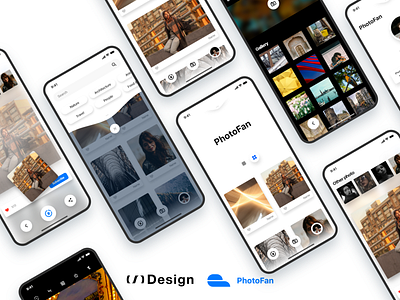 PhotoFan — 2019 version adobe xd app design freebie kit ui xd