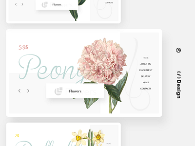 Site — Flowers adobe xd branding design logo ui ux web xd