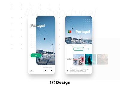 Visit Portugal — Mobile app adobe xd adobe xd auto animate animation app design logo madewithadobexd turism ui xd