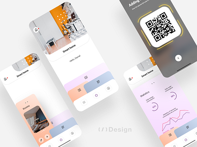 Smart home app - 2nd version adobe xd app branding design kit mobile mobile app smart home ui xd