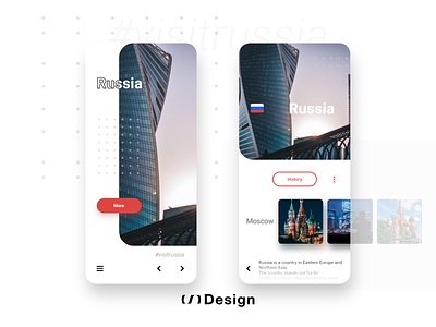Visit Russia - Mobile app adobe xd adobe xd auto animate animation app design logo madewithadobexd turism ui xd