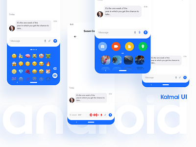 Messages app - Katmai UI adobe xd app design kit ui xd