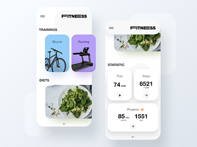 Fitness app adobe xd app design fitness app kit ui xd