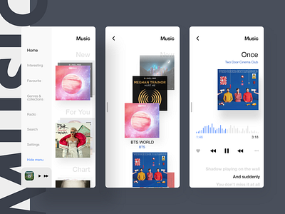 Music app app design invision kit mobile mobile app mobile design music app ui