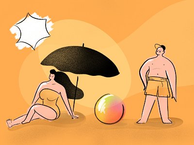 On the beach art design graphic illustration illustration art illustrations vector