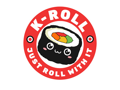 K-ROLL branding design illustration logo sushi