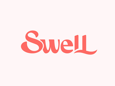 Swell branding design graphic design lettering logo