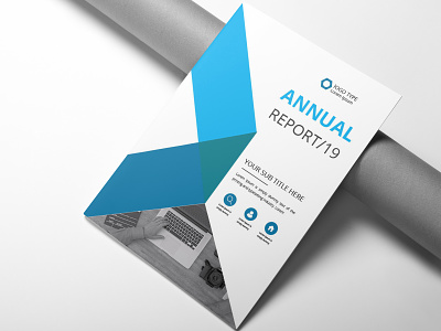 annual repore brochure flyer logo