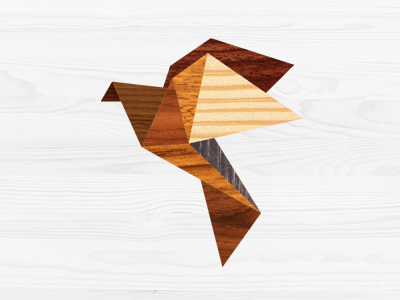 Geometric Bird bird browns geometric illustration wood grain