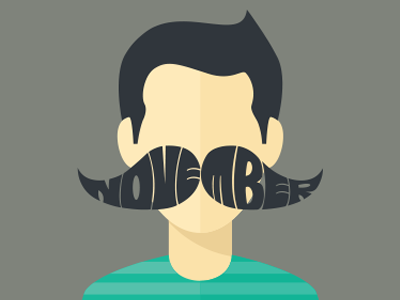 November Fun mustache november type design