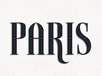 Paris lettering paris