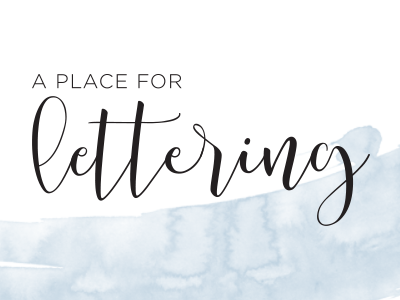 A Place for Lettering calligraphy handlettering logo mark