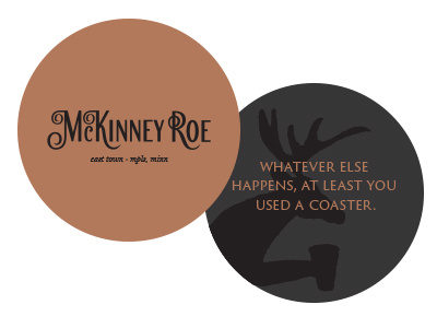 Mckinneyroe Coasters black coaster copper restaurant