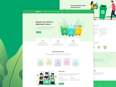 Plastic Recycle design ui ux web