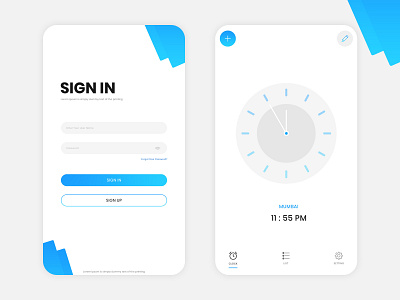 Login & Time-Clock UI