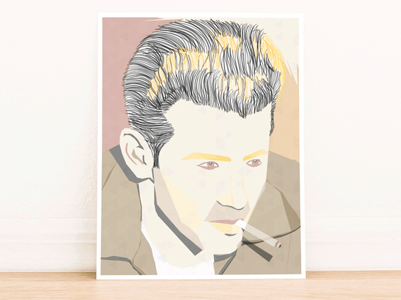 The Rebel Print (James Dean) celebrities stars hollywood poster illustration james dean