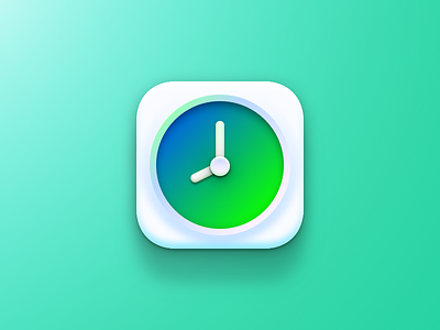Clock Icon app clock design green icon ios iphone sketch time tutorial watch