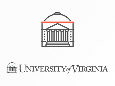 University of Virginia Rotunda Logo brand columns icon illustration logo logotype mark rotunda shift symbol uva