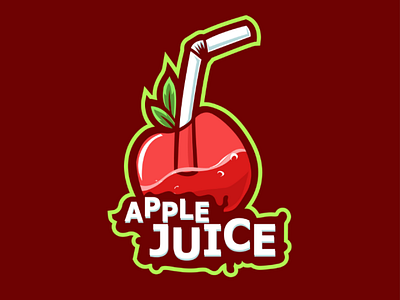 Apple juice apple cartoon fresh fruits logomascot logomodern mascot