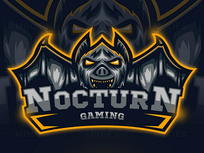 Nocturn Gaming animal cartoon character design esport gaming logo logogaming logomodern mascot twitch