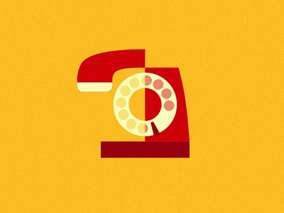 Red Phone call communication dial old orange phone red retro talk telephone vintage yellow