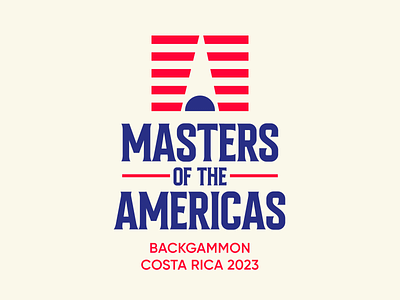 MASTERS of the AMERICAS (Backgammon Costa Rica 2023) 2023 america backgammon bondrians costa rica font icon logo logotype masters of the americas minimalist simple typography usa vector