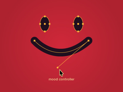 Mood Controller anchor anchor points arrow controller cursor eyes face handle mood mouth path red smiley vector