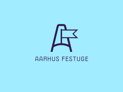 ARHUS FESTUGE 2012 2012 a aarhus blue festuge flag hill line logo minimalism minimalistic politica simple symbol vector