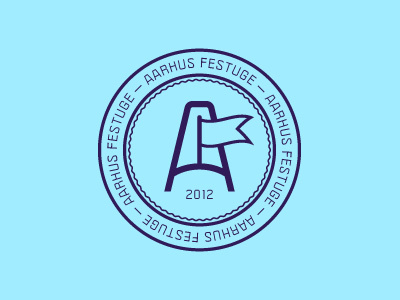 ARHUS FESTUGE 2012 2012 a aarhus blue festuge flag hill line logo minimalism minimalistic politica simple symbol vector