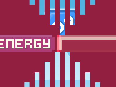 Energy bar blue clean critical energy game hidden lines logo low mix pixel art pixels purple retro reveal sky transition