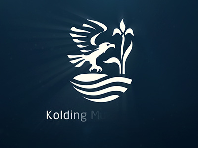 Kolding after effects animation blue eagle flower ground heraldik heraldy kolding light logo ray rays reveal våbenskjold water