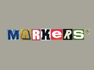 MARKERS cut out cut out letters markers title type typography