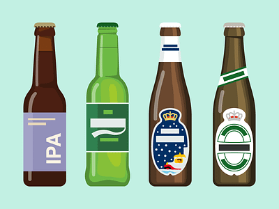 Beer Bottles alcohol beer beverage bottles branding drink ipa labels packaging